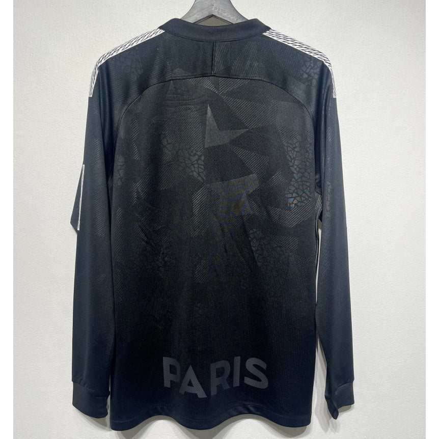 Maillot de football PSG third rétro à manches longues, marque Le 12 -ème, pour la saison 2017-2018, détails visibles sur l'image