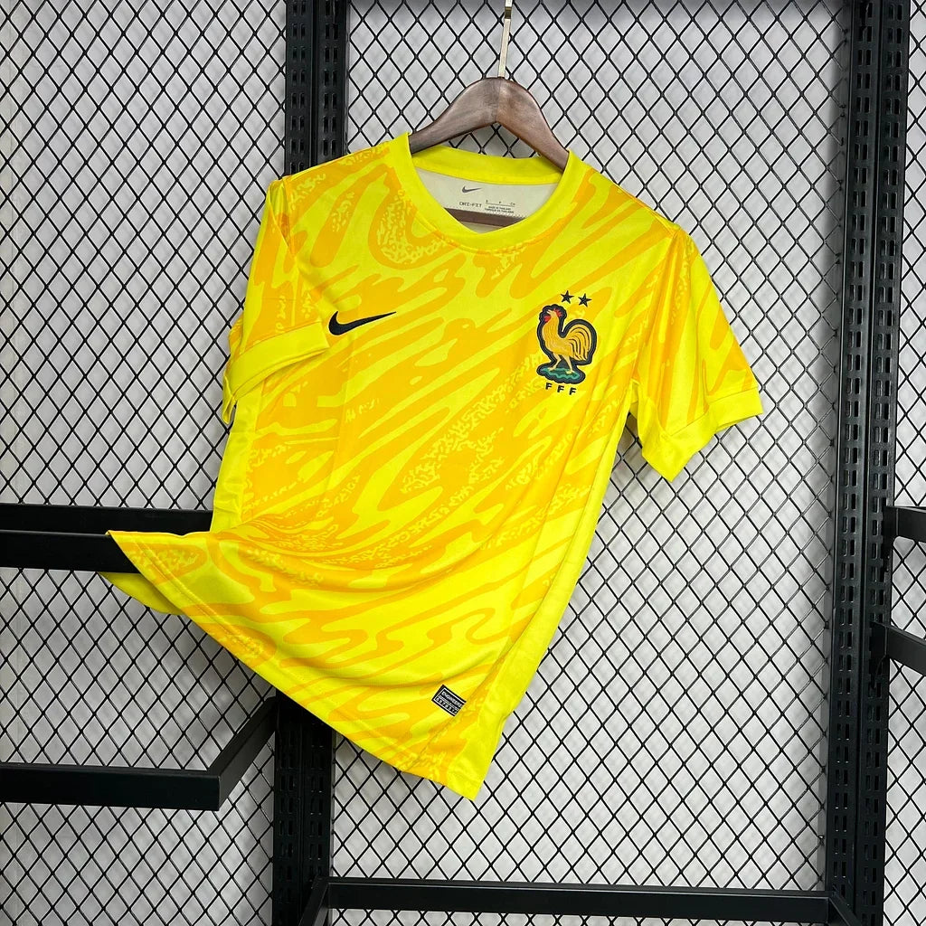 Maillot de gardien de l'équipe de France 2024-2025 Le 12 -ème Maillot, maillot de football avec logo et détails de sport