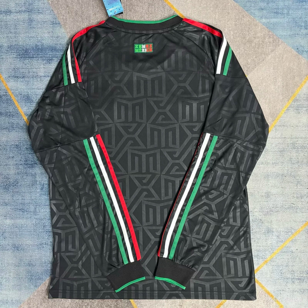 Maillot mexicain 25/26 à manches longues Le 12 -ème Maillot, design officiel, maillot de football pour jeunes garçons.