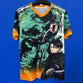 Maillot de sport vert japonais anime 25/26 de la marque Le 12 -ème Maillot, vue de face avec détails colorés.