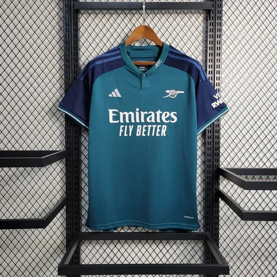 Maillot extérieur Arsenal 2023 2024 Le 12 -ème Maillot, maillot de football avec logo et design officiel.