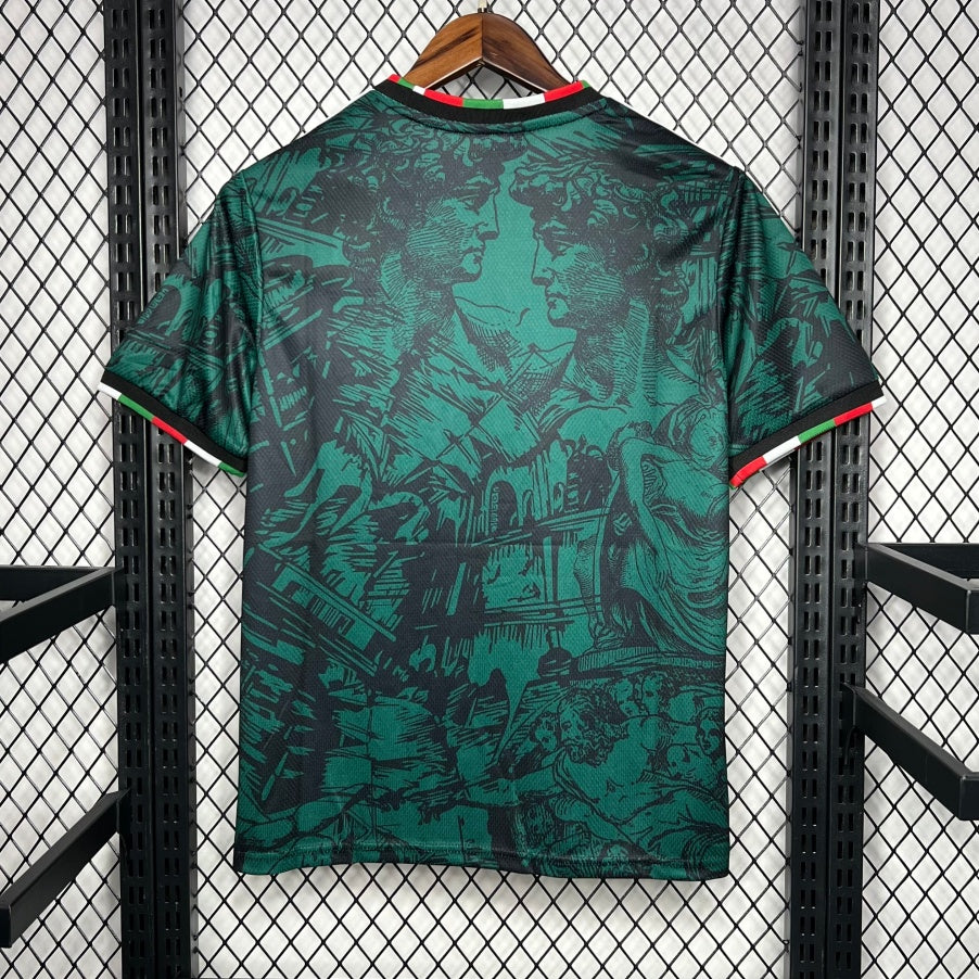 Maillot 24/25 Italie vert Le 12 -ème Maillot, maillot de football avec design spécial, vue de face.