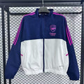 Veste coupe-vent réversible Arsenal Le 12 -ème Maillot, tissu léger avec logo de l'équipe, portée en mode double face.