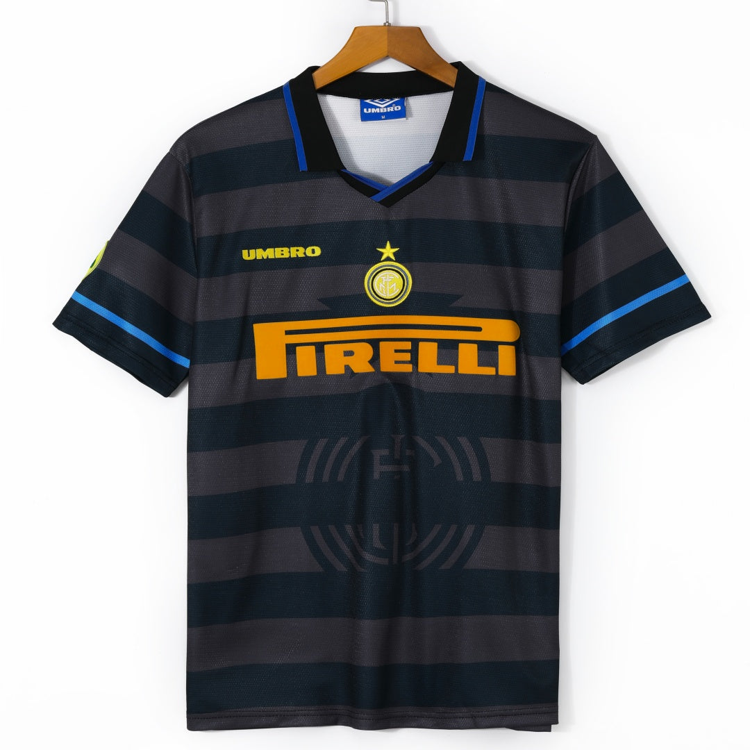 Maillot rétro de football Inter Milan 1997-1998, maillot third de la saison, marque Le 12 -ème Maillot, vue de face.