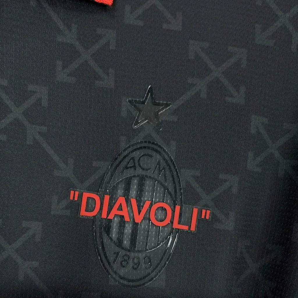 Maillot de football AC Milan 2025 2026, modèle de la marque Le 12 -ème Maillot, vue frontale avec logo et design officiel.