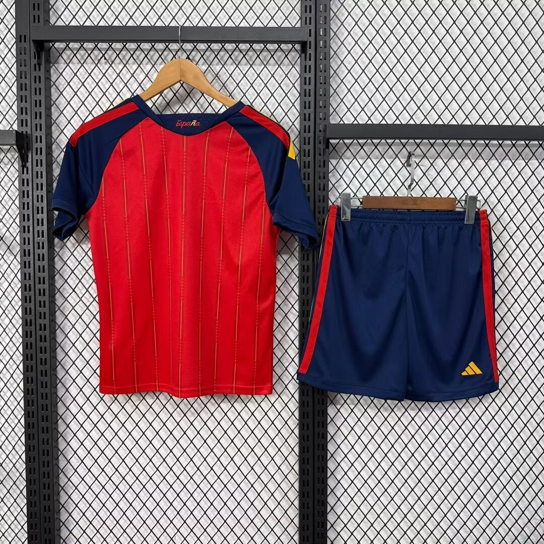 Maillot domicile d'adulte Le 12 -ème Maillot, ensemble 25/26 Espagne, maillot de football rouge et bleu avec logo officiel.