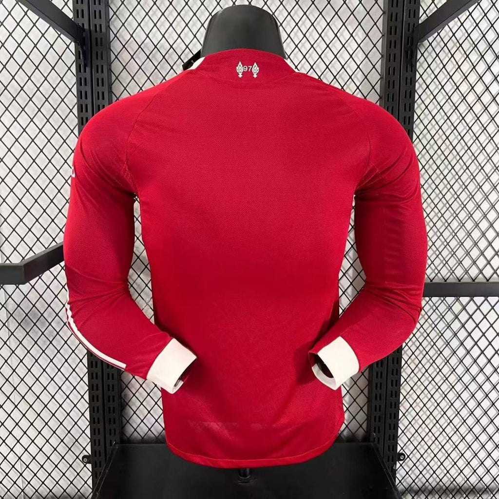 Maillot domicile Liverpool 25/26 à manches longues, maillot officiel de l'équipe de football Le 12ème Maillot.