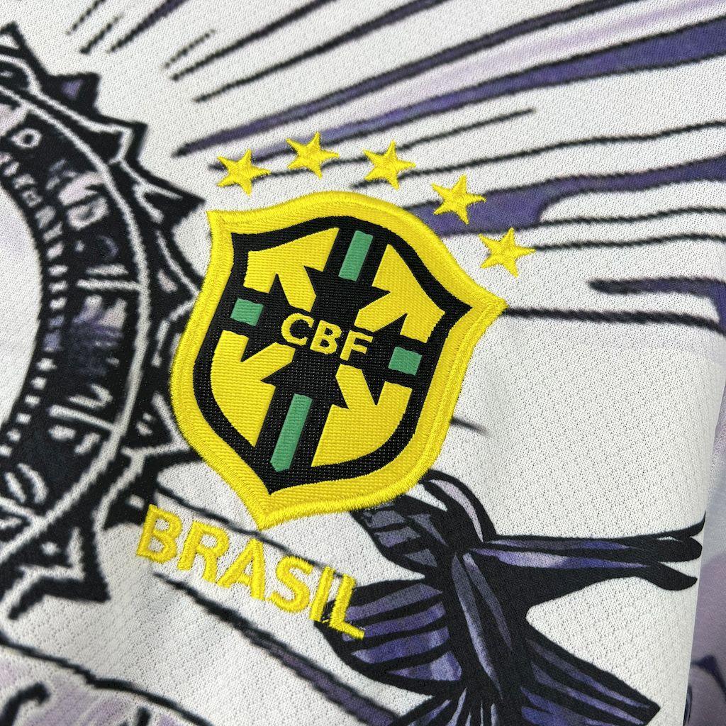 Maillot de football Brésil 2025-26, marque Le 12 -ème Maillot, vue de face avec logo et design moderne.