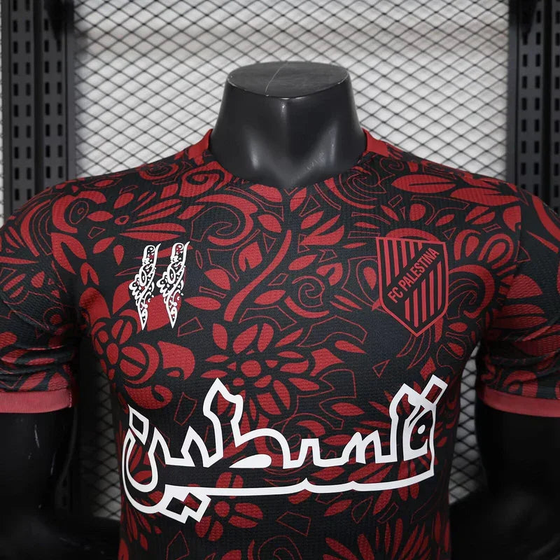 Maillot Palestine concept 2025-26 de Le 12 -ème Maillot, jersey de football avec design patriotique, vue de face.