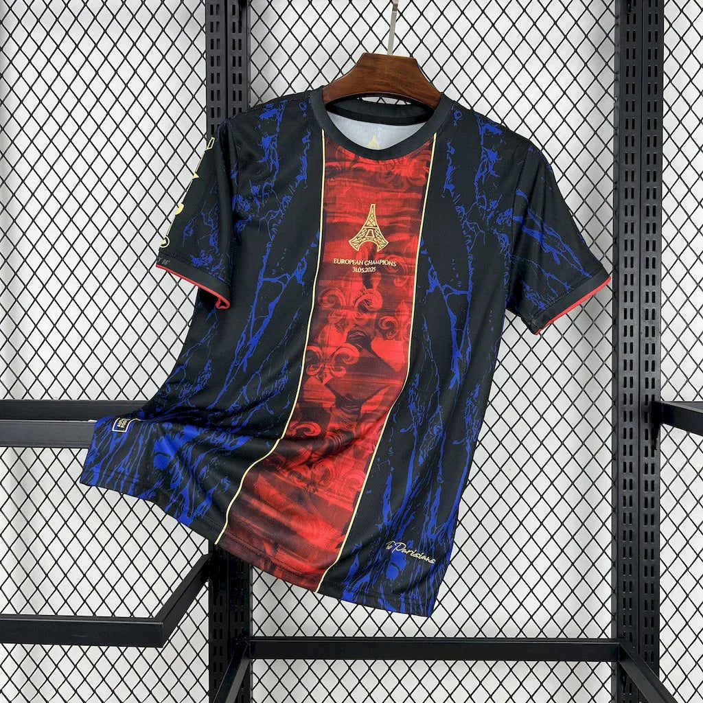 Maillot PSG concept 2025-26 de Le 12 -ème Maillot, devant avec logo du club et design innovant, tissu sportif visible.