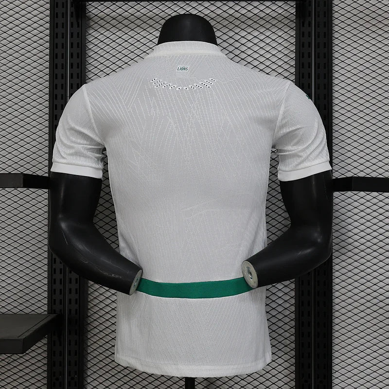Maillot Sénégal CAN 2025-26 Le 12, dos et devant, maillot de football avec logo et couleurs nationales africaines.