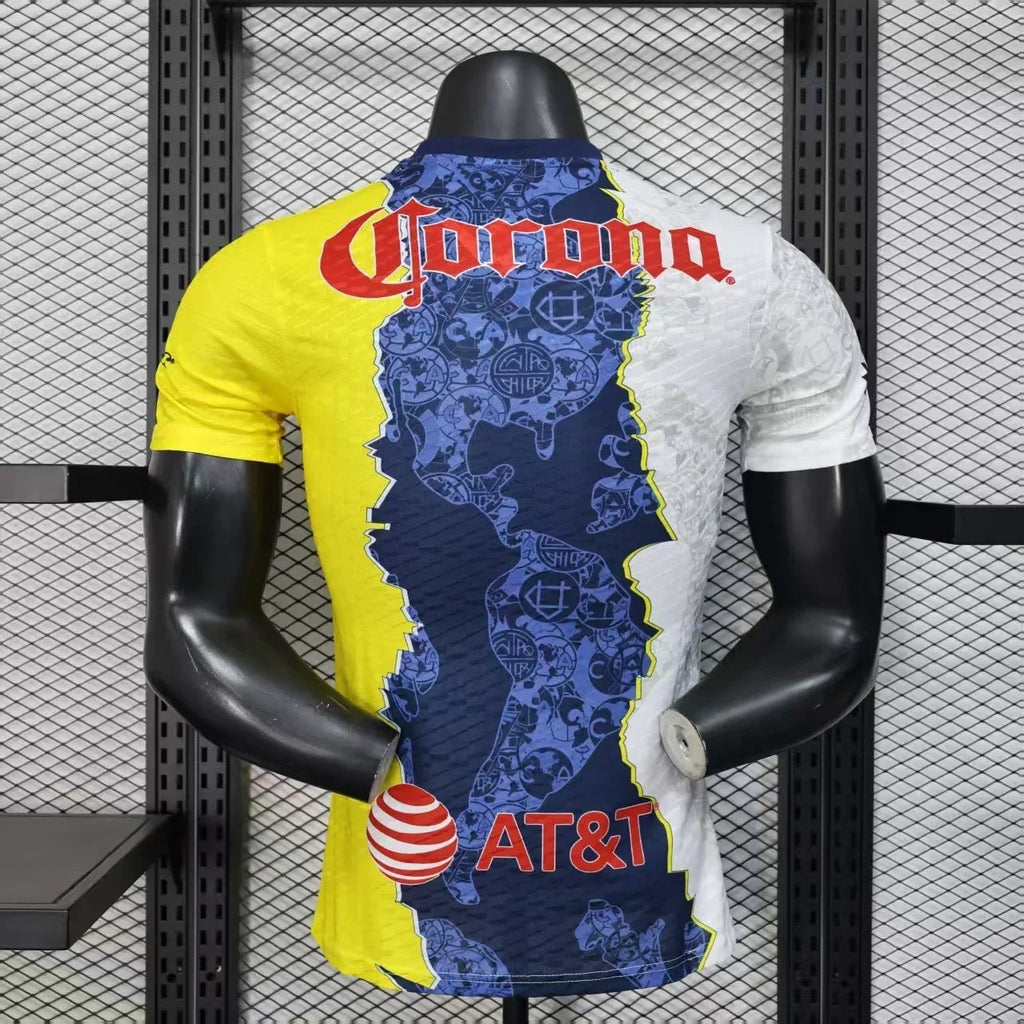 Maillot de football América concept 2025-26 de la marque Le 12, design avec logo et couleurs de l'équipe.