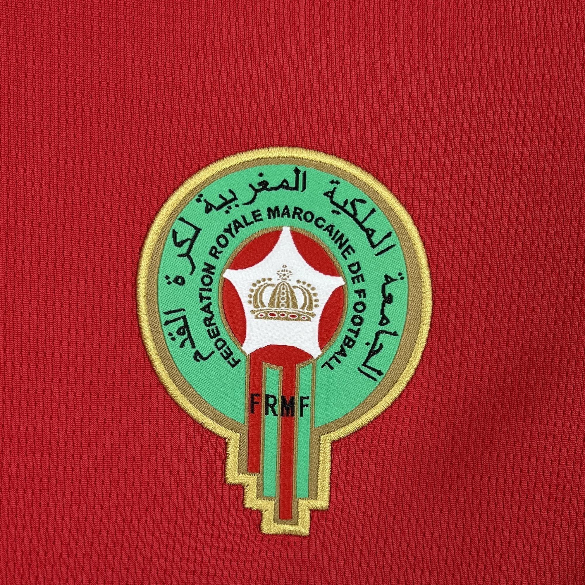 Maillot Maroc Coupe du Monde 2026 Le 12 -ème Maillot, maillot de football avec logo Maroc, couleurs rouge et vert, vue de face