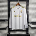 Maillot Real Madrid 2019 2020 à manches longues, style rétro, de la marque Le 12 -ème Maillot, vue de face.