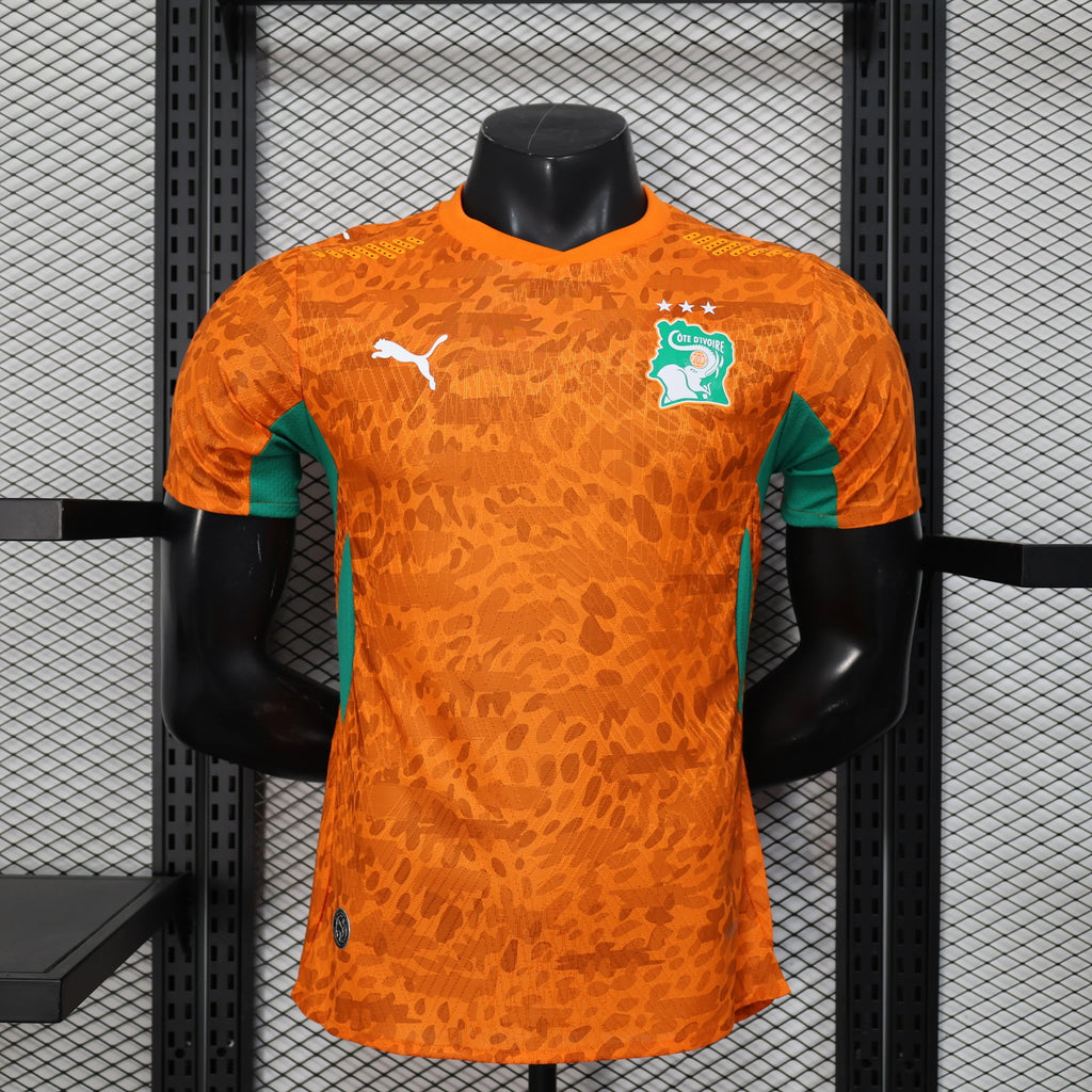 Maillot Côte d'Ivoire Coupe du Monde 2026 Le 12 -ème Maillot, vue front avec logo et détails bleus et orange