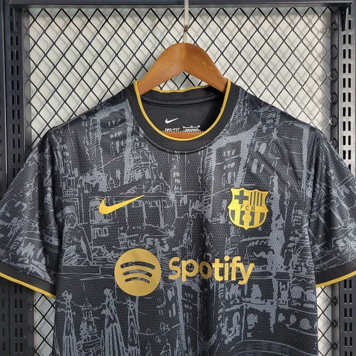 Maillot FC Barcelone saison 2023-2024 édition spéciale Le 12, maillot de football avec logo et design distinctif.
