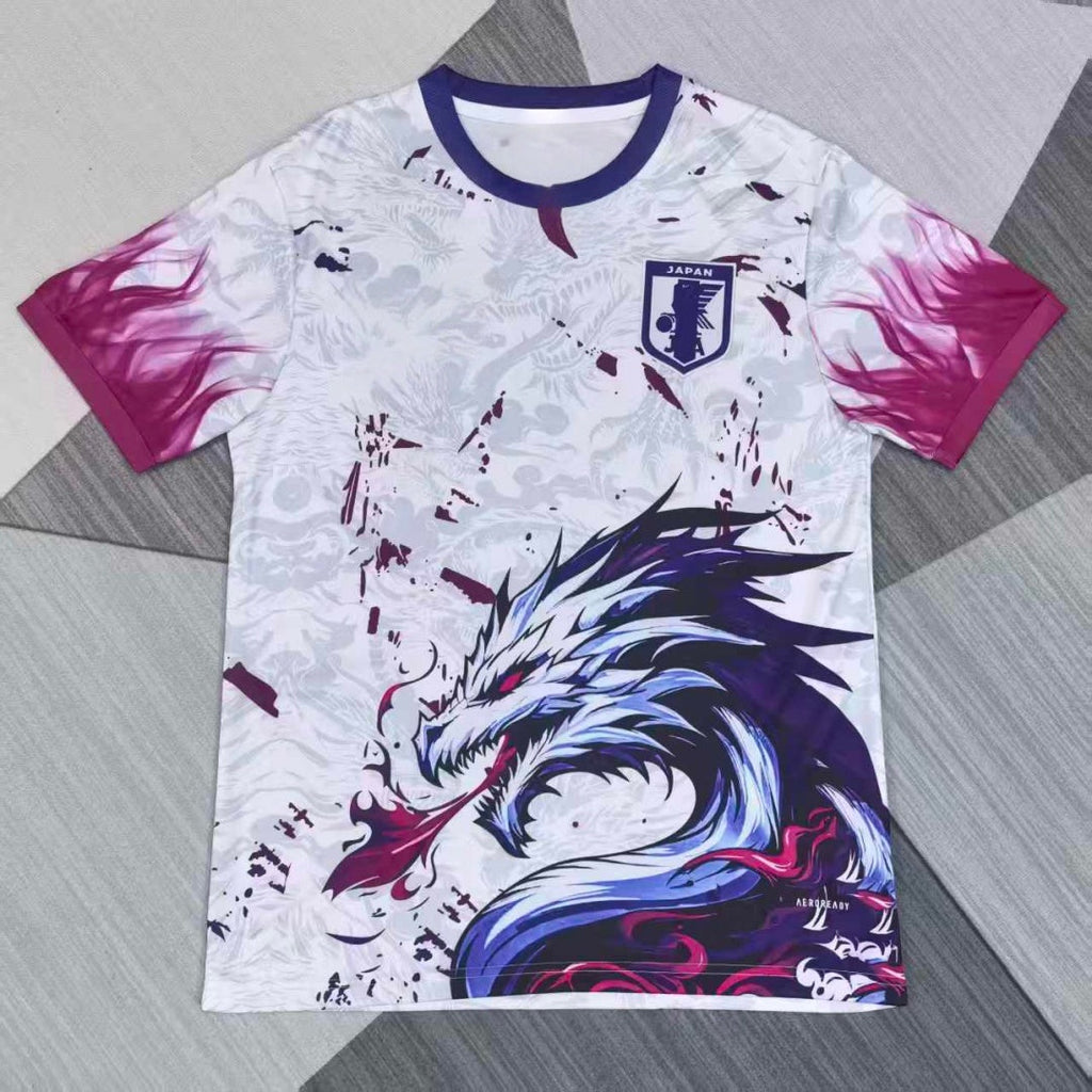Maillot pour enfants 25/26 ans Le 12 -ème Maillot avec motif dragon rouge, design coloré et détails inspirés de la culture japonaise.