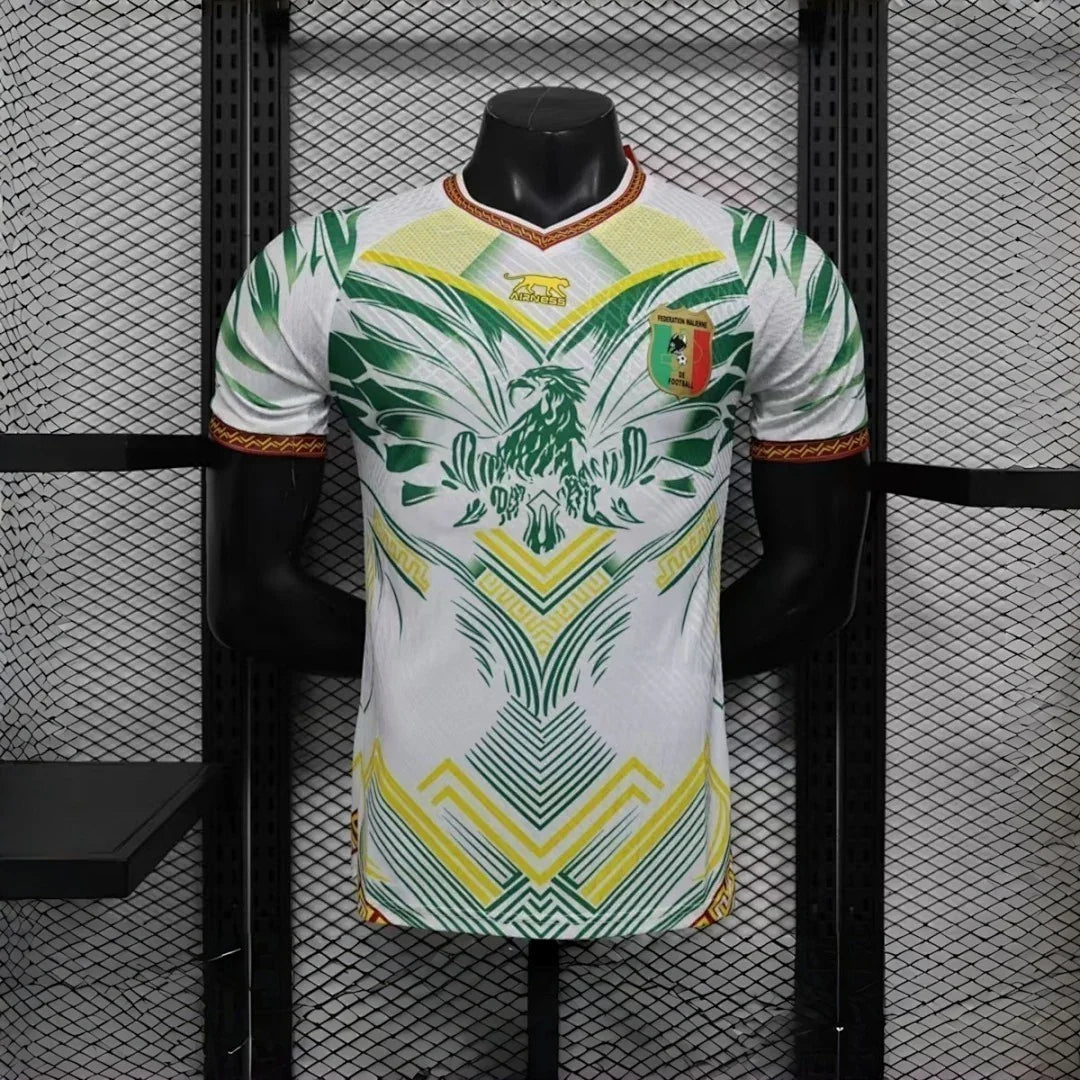 Maillot extérieur du Mali pour la Coupe du Monde 2026, marque Le 12 -ème Maillot, avec logo et design officiel.
