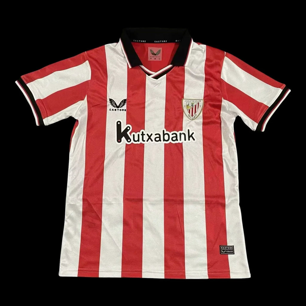 Maillot domicile Athletic Bilbao 25/26 de la marque Le 12 -ème Maillot, maillot de football avec logo et couleurs officielles.