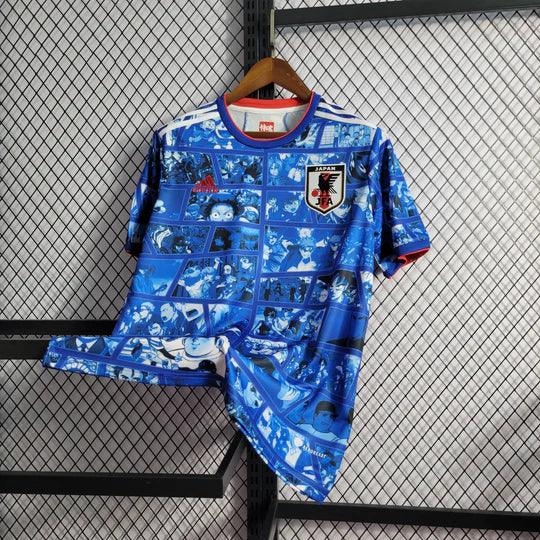 Maillot Japon saison 2023-2024 édition spéciale fan manga de Le 12, maillot de football avec design unique et logo officiel.