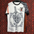 Maillot de football Japon 24/25 blanc, marque Le 12 -ème Maillot, vue de face avec détails du design officiel.