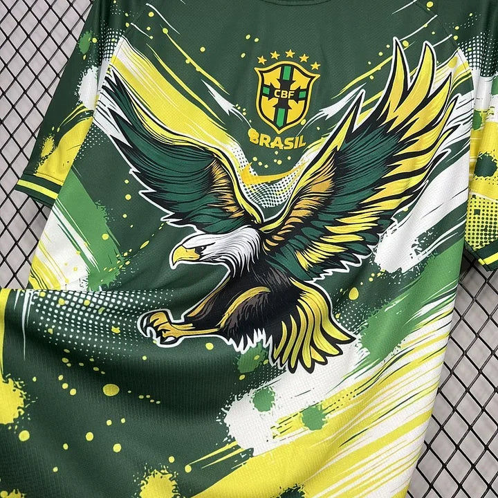 Maillot de football Brésil 2024-2025 Le 12 -ème Maillot, maillot de l'équipe nationale brésilienne, devant avec logo et design moderne