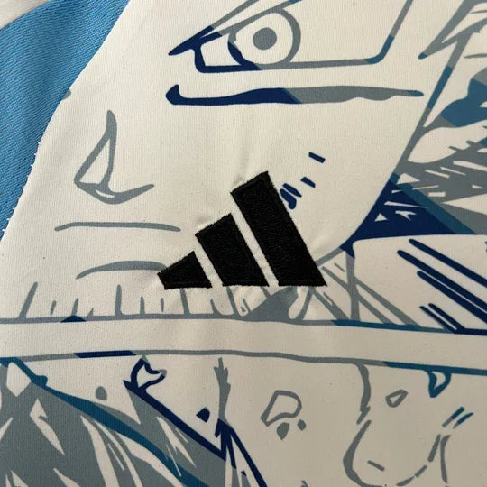 Maillot Japon Concept DBZ 2024 de Le 12 -ème Maillot, vue de face, avec design inspiré de Dragon Ball Z.