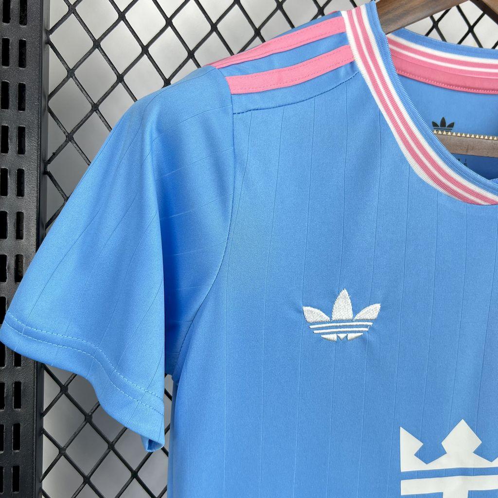 Maillot femme Inter Miami UEFA 2025 Le 12, maillot de football avec logo et détails de l'équipe.