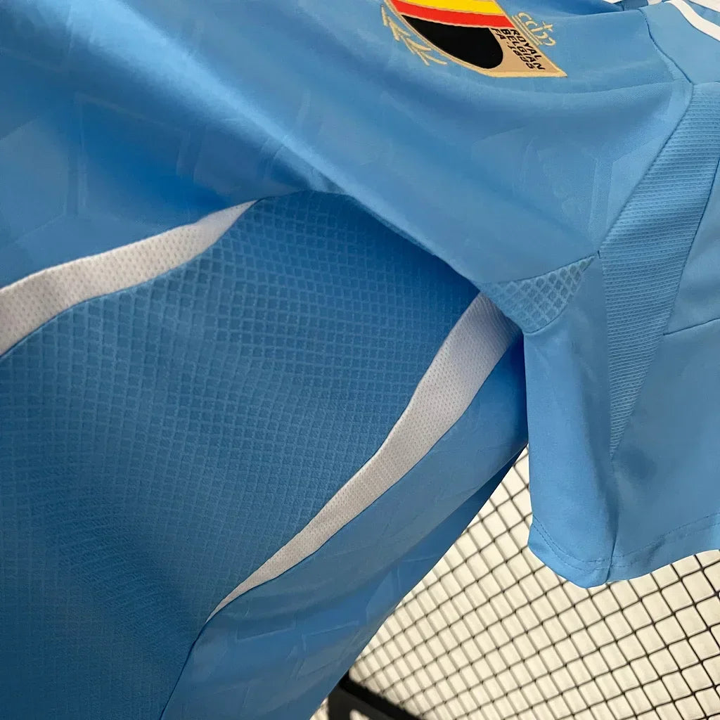 Maillot extérieur de football Belgique 2024-2025, marque Le 12-ème Maillot, avec logo et design officiel EURO2024