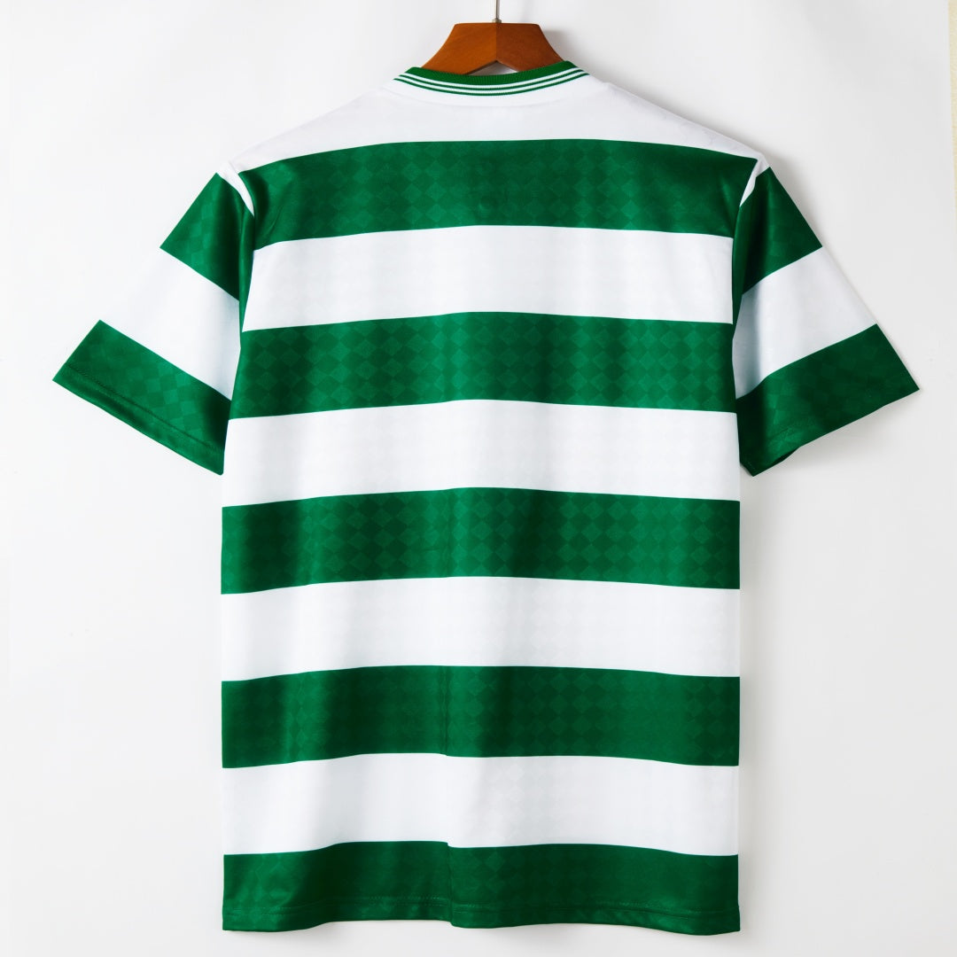Maillot Celtic domicile 1987-1988 Le 12 -ème Maillot, maillot de football rétro avec logo et couleurs traditionnelles.