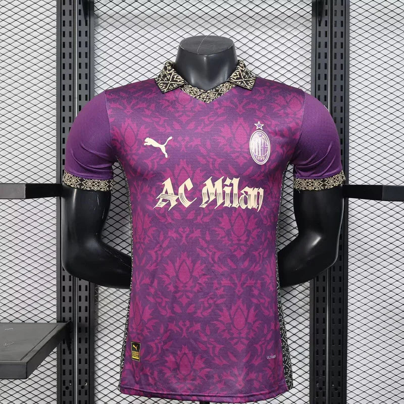 Maillot de football AC Milan concept 2025-26 de la marque Le 12 -ème Maillot, vue en gros plan avec logo et design moderne