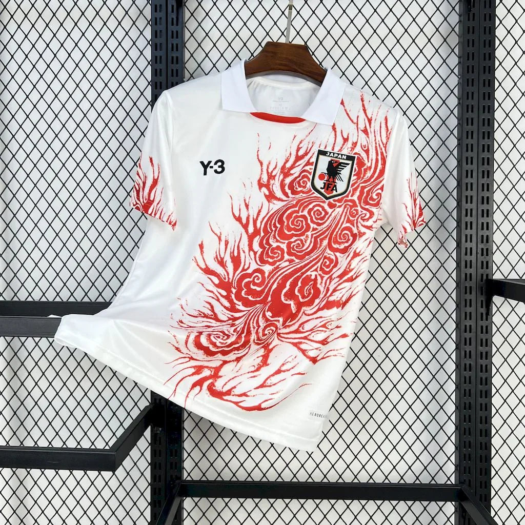 Maillot de football Japon 2025-26, marque Le 12 -ème Maillot, en tissu bleu avec motifs traditionnels japonais.