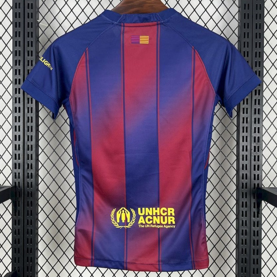 Maillot domicile femme 2024/2025 du FC Barcelone, marque Le 12 -ème Maillot, devant avec logo et couleurs blaugrana.
