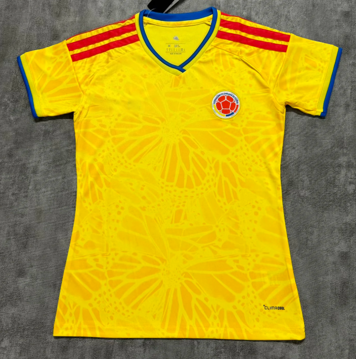 Maillot domicile femme Colombie 25/26, Le 12 -ème Maillot, équipement de football aux couleurs nationales, vue de face.