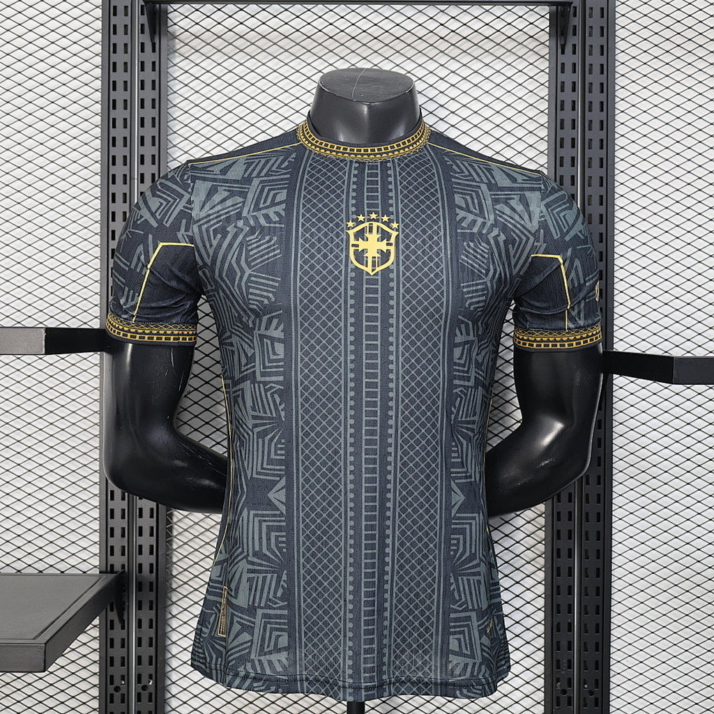 Maillot de football Brésil Concept 2026 de la marque Le 12-ème Maillot, vue de face avec logo et design moderne.
