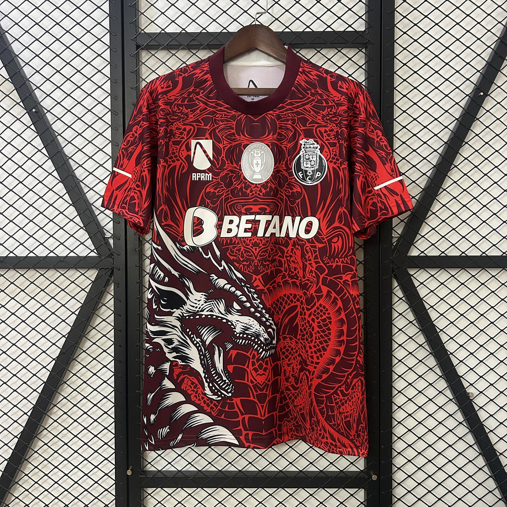 Maillot de football FC Porto 25/26 Le 12 -ème Maillot, vue de face, logo et détails du maillot football spécial.