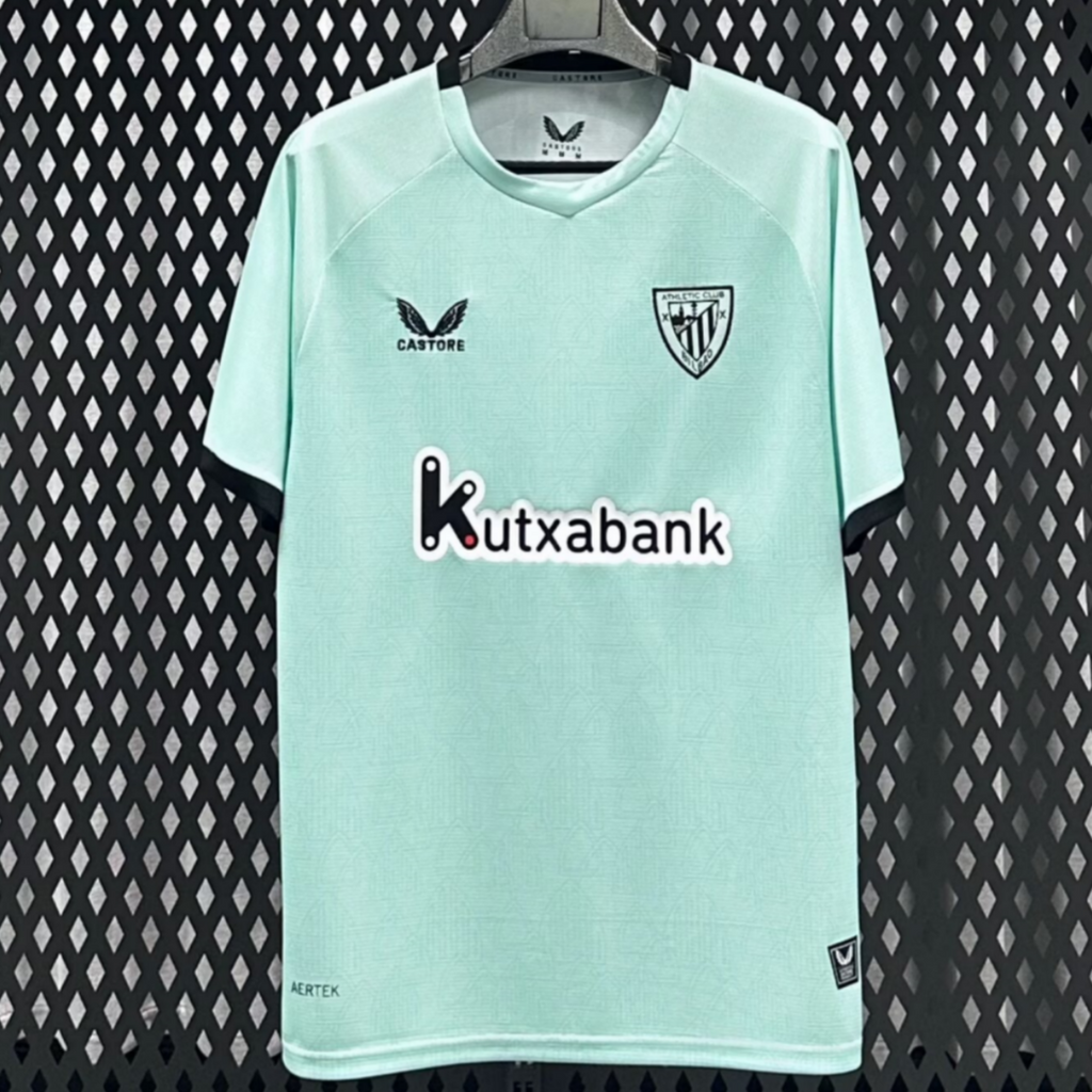 Maillot third de football Athletic Bilbao Le 12, maillot de sport avec logo et couleurs officielles, vue frontale.