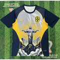 Maillot de football Brésil 25/26, modèle spécial Le 12 -ème Maillot, en tissu bleu avec logo et détails sportifs visibles.