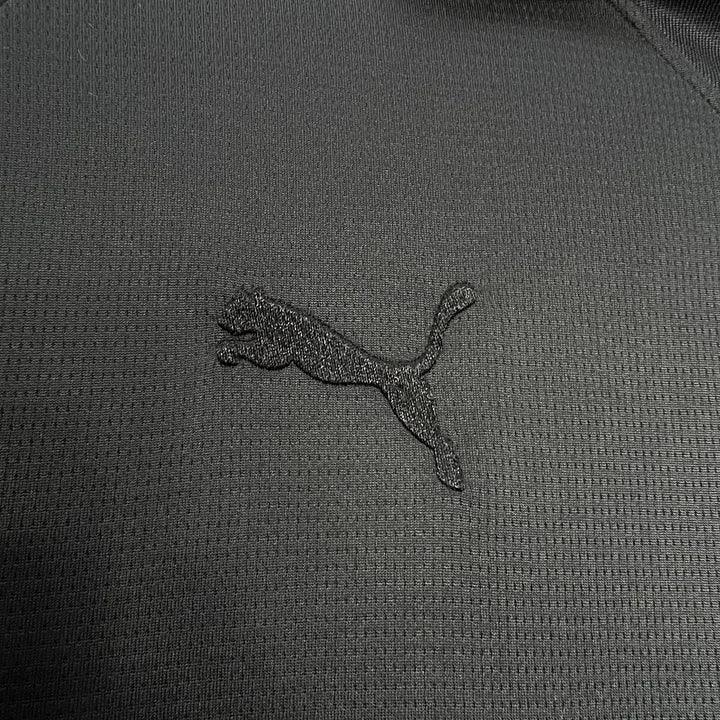 Maillot de football Olympique de Marseille 125 ans 2024-2025, en noir, avec logo Le 12 -ème Maillot, détails visibles sur le devant
