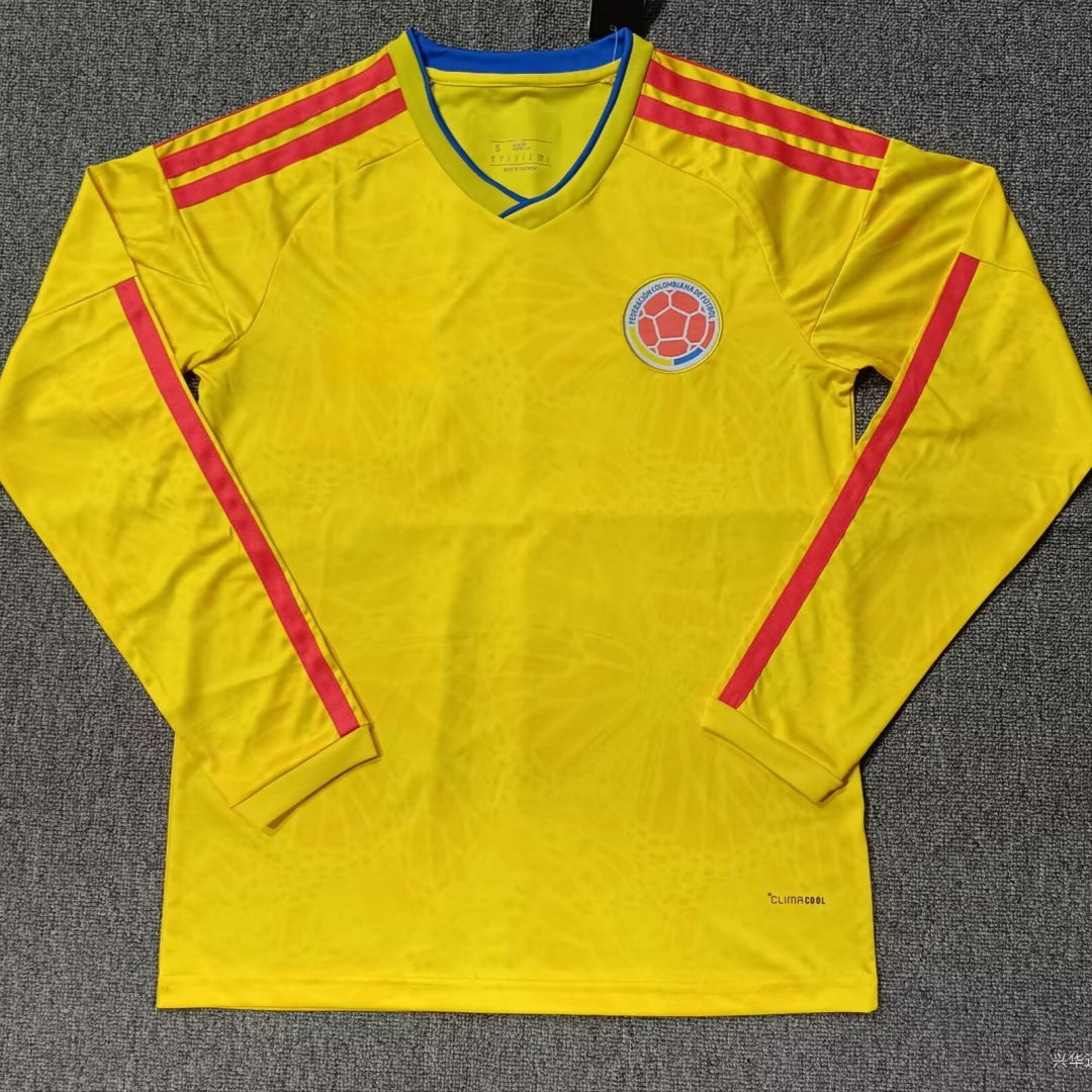 Maillot domicile à manches longues de l'équipe Colombie 25/26, marque Le 12 -ème Maillot, avec logo et design officiel.