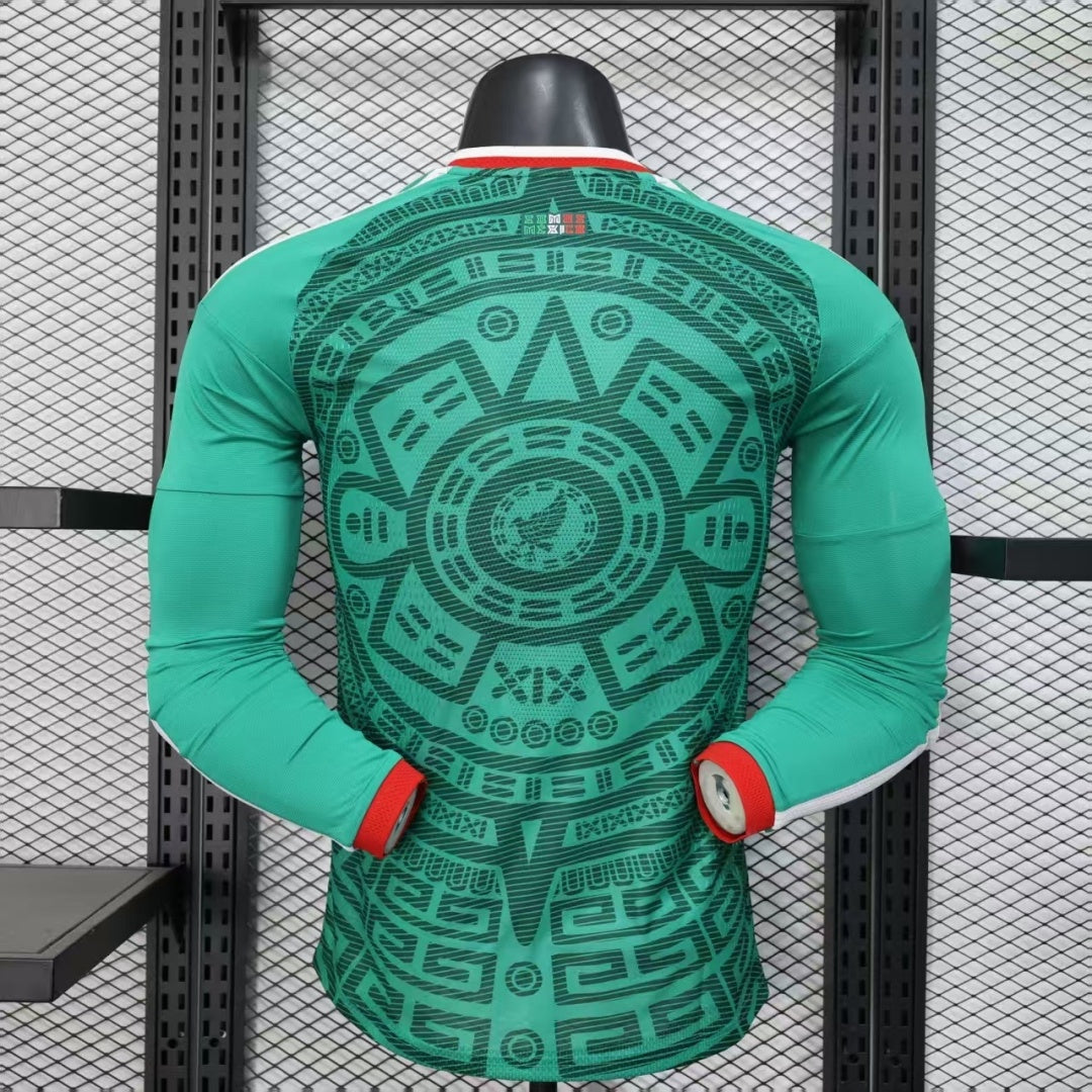 Maillot domicile Mexique 25/26 à manches longues, marque Le 12 -ème Maillot, vue de face avec logo et détails colorés