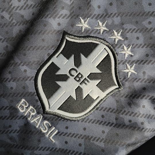 Maillot Brésil 2022 édition spéciale, maillot de football noir intégral de la marque Le 12-ème Maillot.