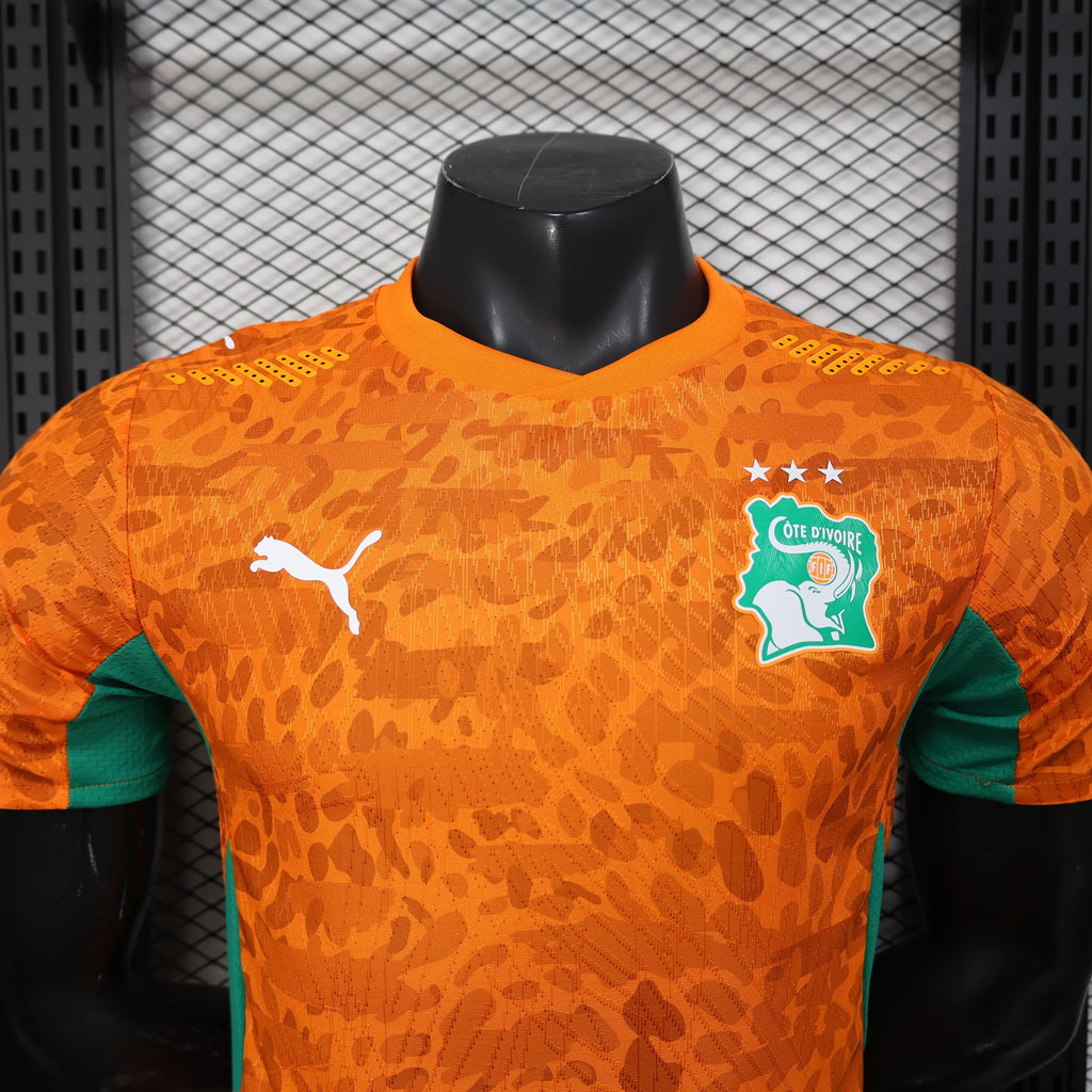 Maillot Côte d'Ivoire Coupe du monde 2026 Le 12 -ème Maillot, devant avec logo et détails en bleu et orange