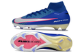 Crampons Nike Air Zoom Mercurial Superfly IIX avec semelles à crampons pour football, vue de dessus.
