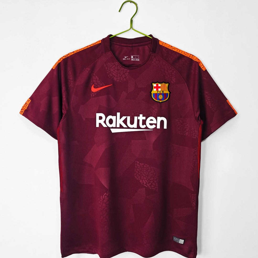 Maillot rétro du FC Barcelone 2017-2018, maillot third de style classique, signé Le 12 -ème Maillot, vue front.