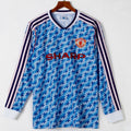 Maillot extérieur rétro Manchester United 1990-1992 à manches longues, marque Le 12 -ème Maillot, vue de face.