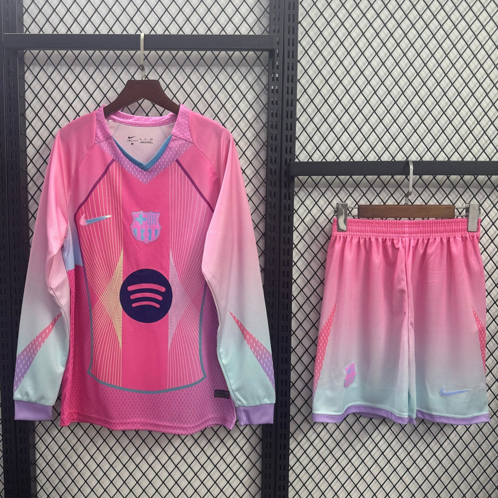Ensemble homme Le 12 -ème Maillot Barcelone rose, veste 25/26 à manches longues, vêtement pour adulte.