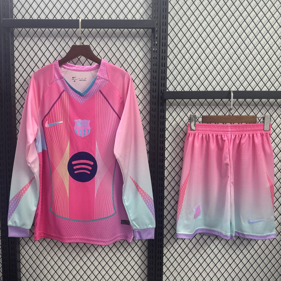 Ensemble homme Le 12 -ème Maillot Barcelone rose, veste 25/26 à manches longues, vêtement pour adulte.