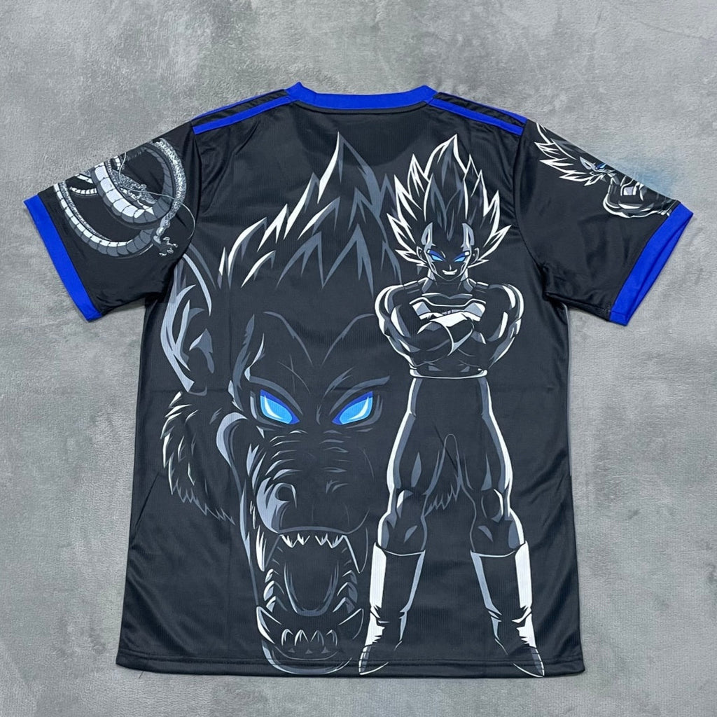 Maillot 25/26 Japan anime bleu Le 12 -ème Maillot, vêtement de sport pour fans d'anime japonais, vue de l'avant.