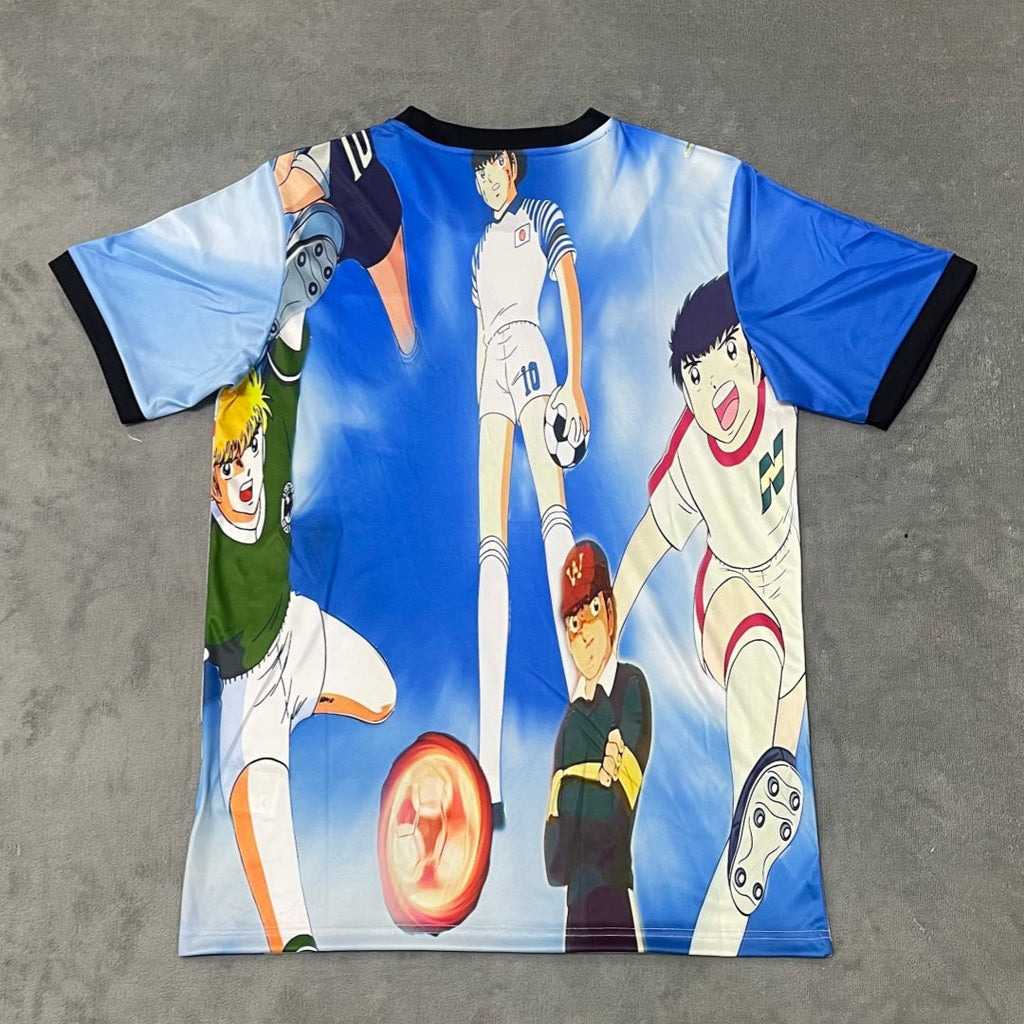 Maillot de football Le 12 -ème Maillot, modèle Japan anime spécial bleu, taille 25/26, vue de face avec logo et détails colorés.